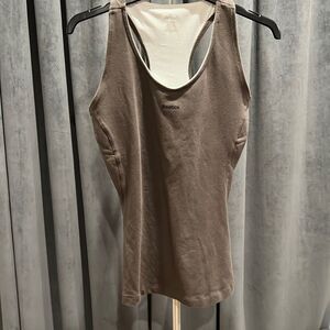 Reebok racer back sport tank with built in bra